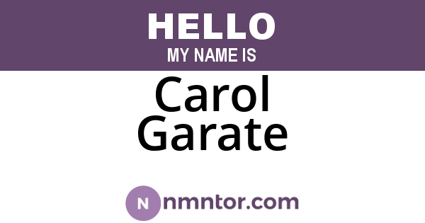 Carol Garate