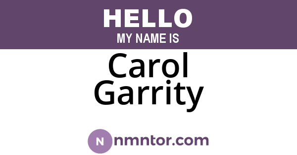 Carol Garrity