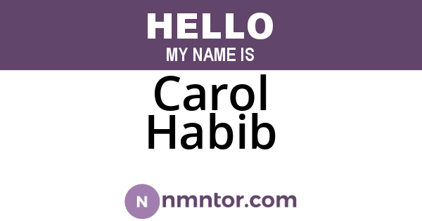 Carol Habib