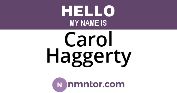 Carol Haggerty