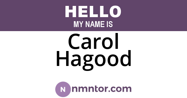 Carol Hagood