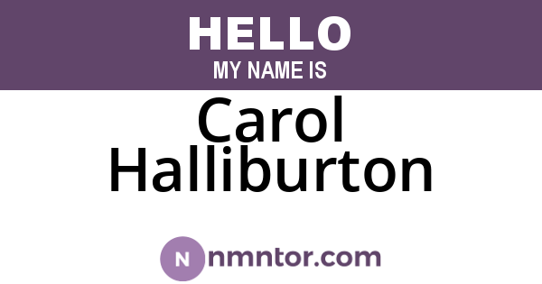 Carol Halliburton
