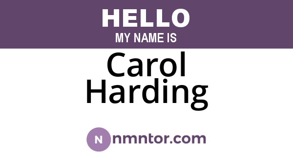 Carol Harding