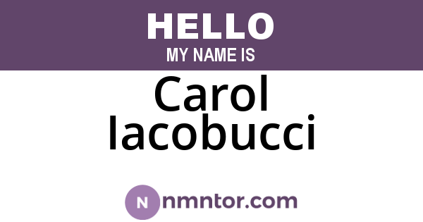 Carol Iacobucci