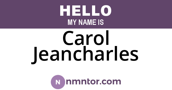 Carol Jeancharles