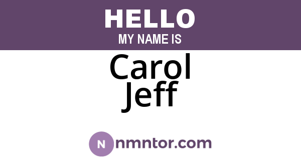 Carol Jeff