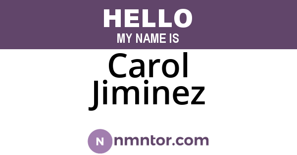 Carol Jiminez
