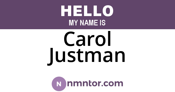 Carol Justman