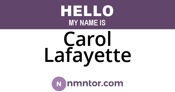 Carol Lafayette