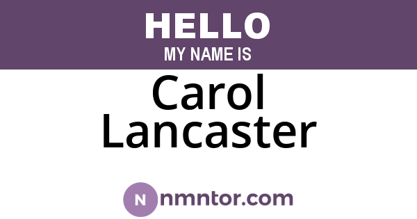 Carol Lancaster