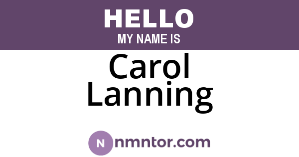 Carol Lanning