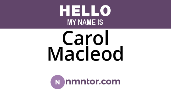 Carol Macleod