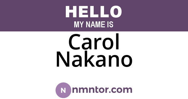 Carol Nakano