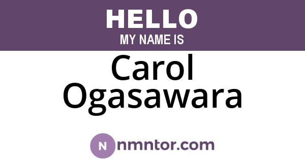 Carol Ogasawara