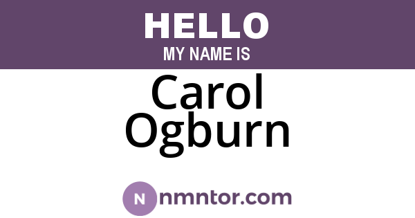 Carol Ogburn
