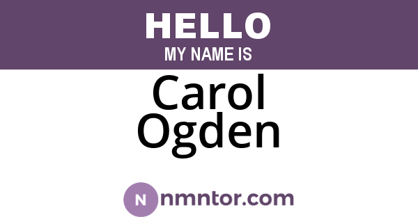 Carol Ogden