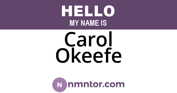 Carol Okeefe