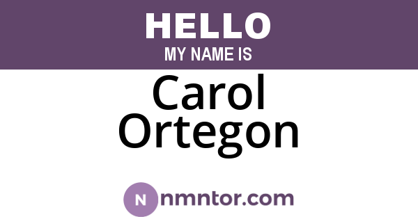 Carol Ortegon