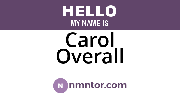Carol Overall