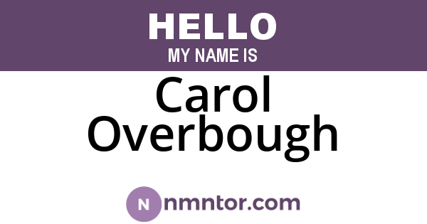 Carol Overbough