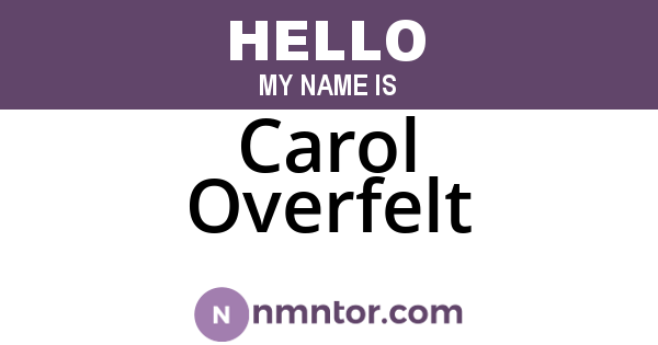 Carol Overfelt