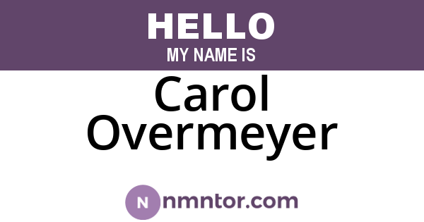 Carol Overmeyer