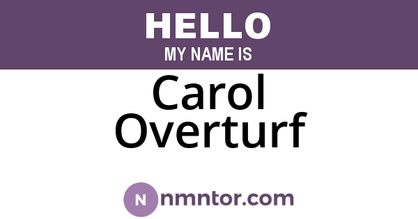 Carol Overturf