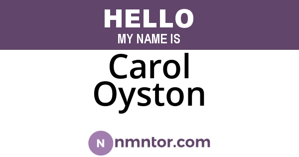 Carol Oyston