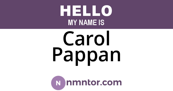 Carol Pappan