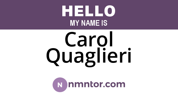 Carol Quaglieri