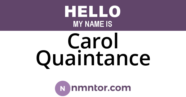 Carol Quaintance