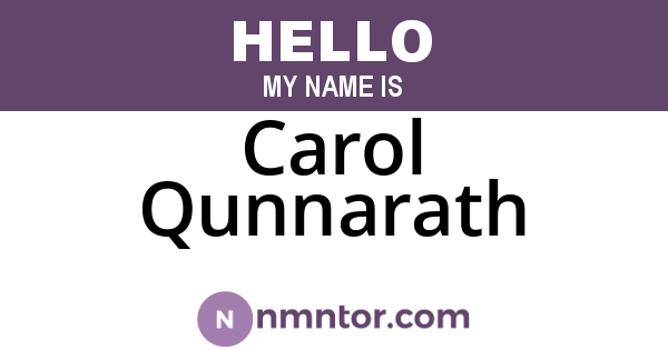Carol Qunnarath