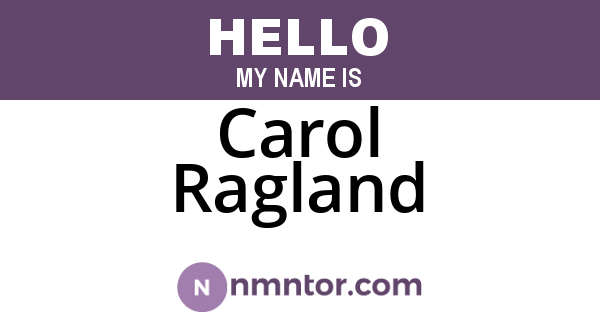Carol Ragland