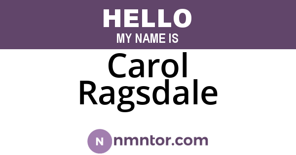 Carol Ragsdale