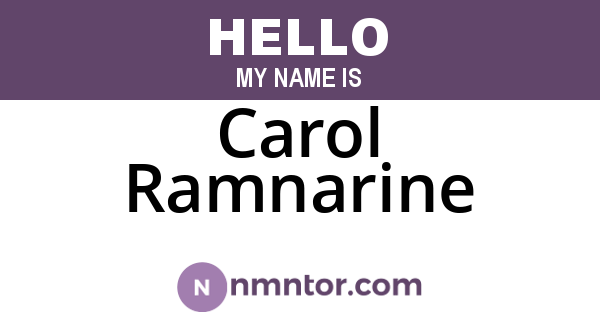 Carol Ramnarine