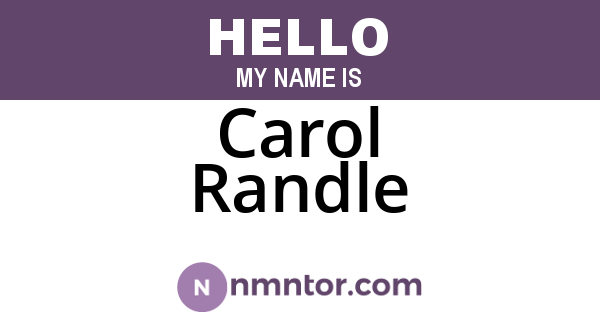 Carol Randle