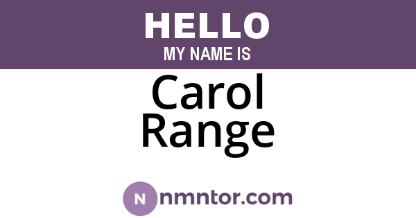 Carol Range