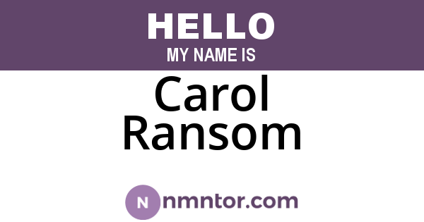 Carol Ransom