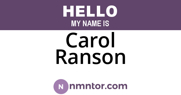 Carol Ranson