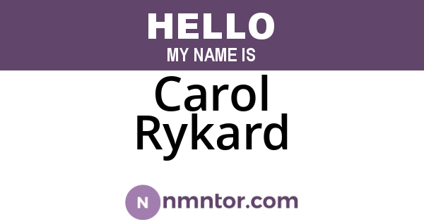 Carol Rykard