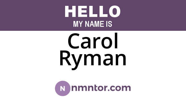 Carol Ryman