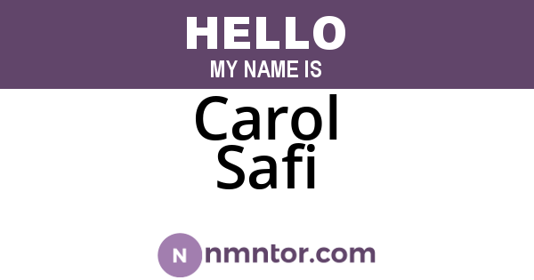 Carol Safi