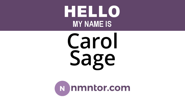Carol Sage