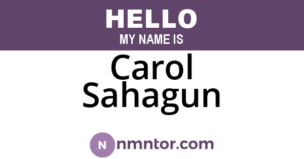 Carol Sahagun