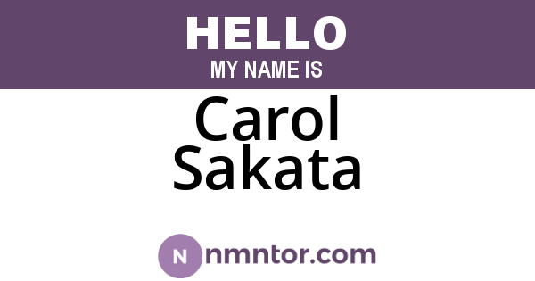 Carol Sakata
