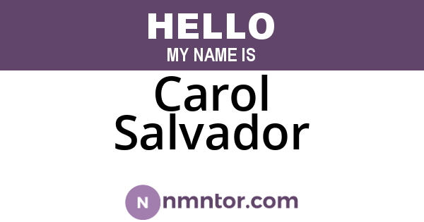 Carol Salvador
