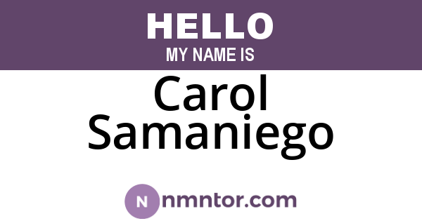 Carol Samaniego