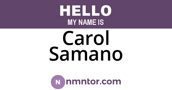 Carol Samano