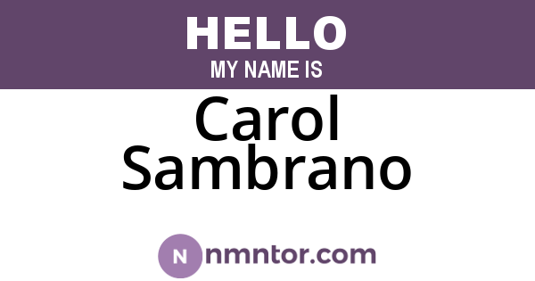 Carol Sambrano