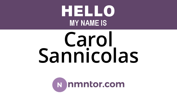 Carol Sannicolas
